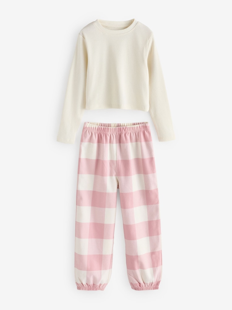 Rose - Lot de 2 pyjamas à carreaux avec bas tissé (3-16ans) - Image 3 of 4