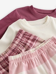 Pink Check Woven Bottom Pyjamas 2 Pack (3-16yrs) - Image 4 of 4