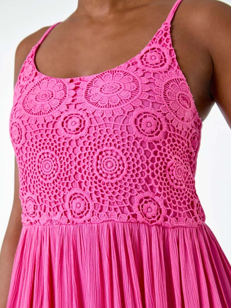 Rochie midi cu corset din dantelă Roman și detalii încrețite - Image 5 of 5