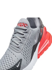 Nike Grey/Red Youth Air Max 270 Trainers - Image 11 of 11