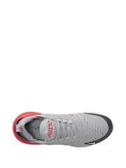 Nike Grey/Red Youth Air Max 270 Trainers - Image 8 of 11