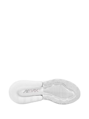 Nike White Pink Youth Air Max 270 Trainers - Image 3 of 3