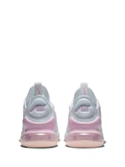 Nike White Pink Youth Air Max 270 Trainers - Image 6 of 10