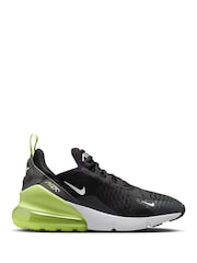 Nike Black Yellow Twist Youth Air Max 270 Trainers - Image 1 of 11