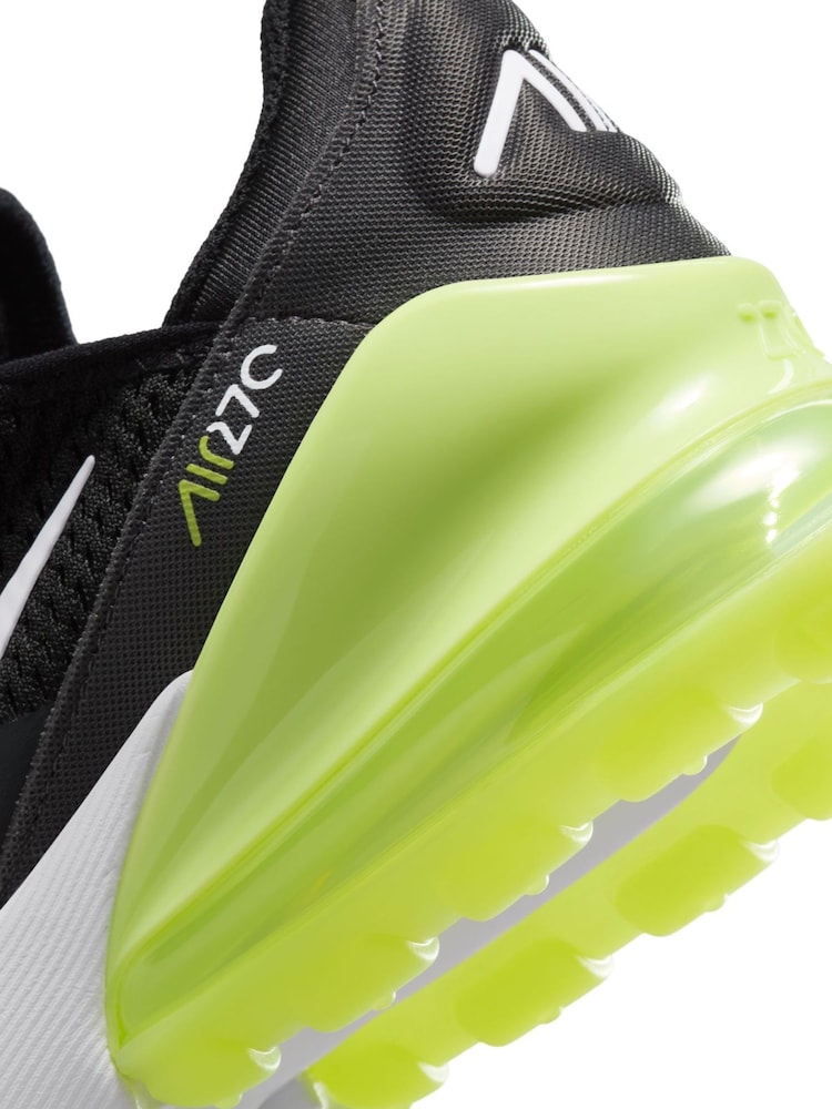 Nike Black Yellow Twist Youth Air Max 270 Trainers - Image 11 of 11