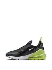 Nike Black Yellow Twist Youth Air Max 270 Trainers - Image 2 of 11