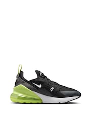 Nike Black Yellow Twist Youth Air Max 270 Trainers - Image 3 of 11