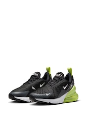 Nike Black Yellow Twist Youth Air Max 270 Trainers - Image 5 of 11