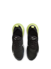 Nike Black Yellow Twist Youth Air Max 270 Trainers - Image 7 of 11