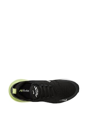 Nike Black Yellow Twist Youth Air Max 270 Trainers - Image 8 of 11