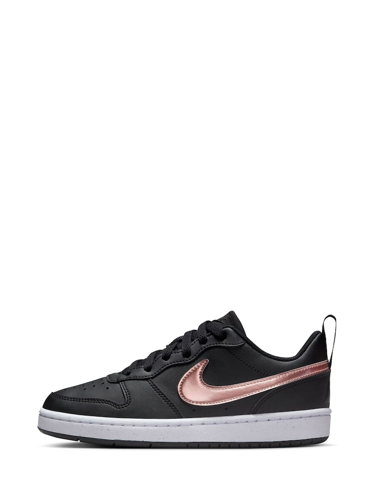 Nike Black/Bronze Court Borough Recraft Trainers - Image 2 of 10