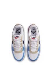 Nike White Blue Red Youth Court Borough Low Recraft Trainers - Image 5 of 10