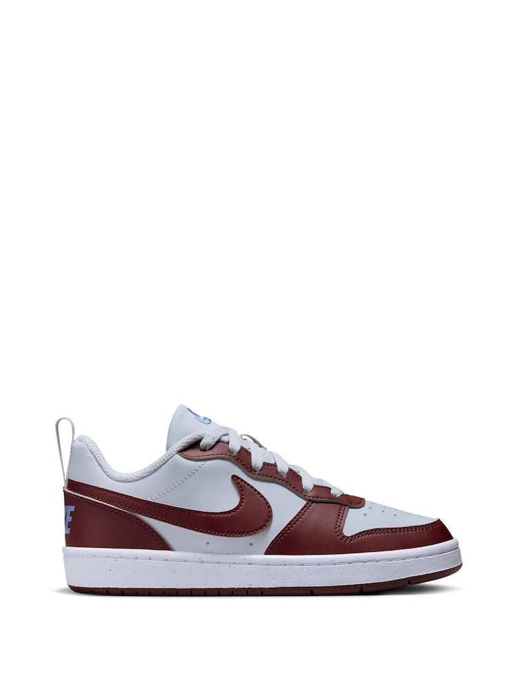 Nike Red/White Youth Court Borough Low Recraft Trainers - Image 1 of 4