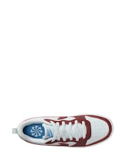 Nike Red/White Youth Court Borough Low Recraft Trainers - Image 3 of 4