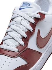 Nike Red/White Youth Court Borough Low Recraft Trainers - Image 8 of 9