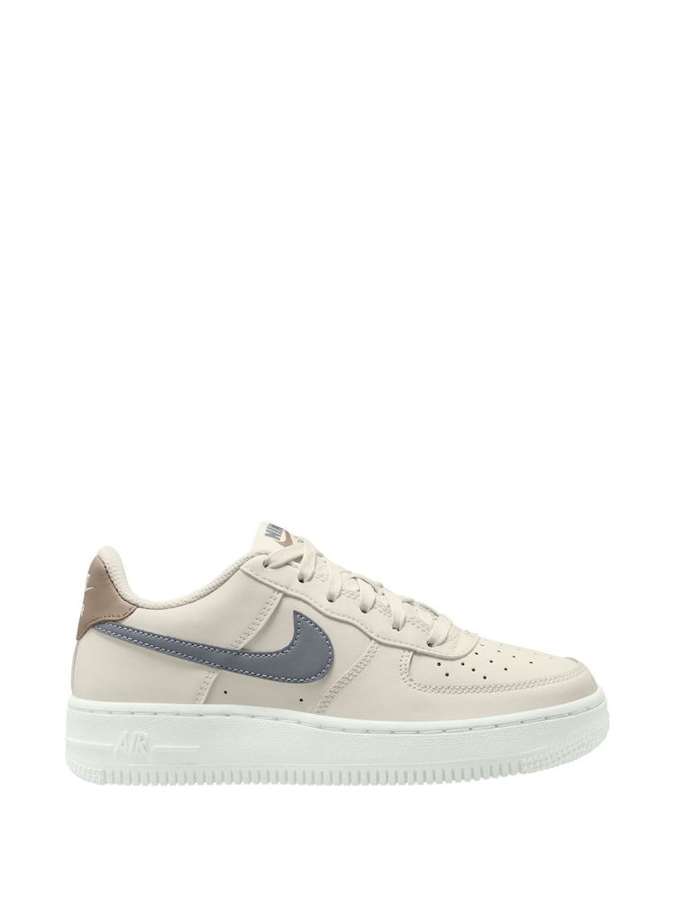 Nike Off White Grey Air Force 1 Youth Trainers - Image 1 of 4