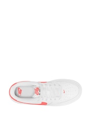 Nike White/Coral Air Force 1 Youth Trainers - Image 3 of 4