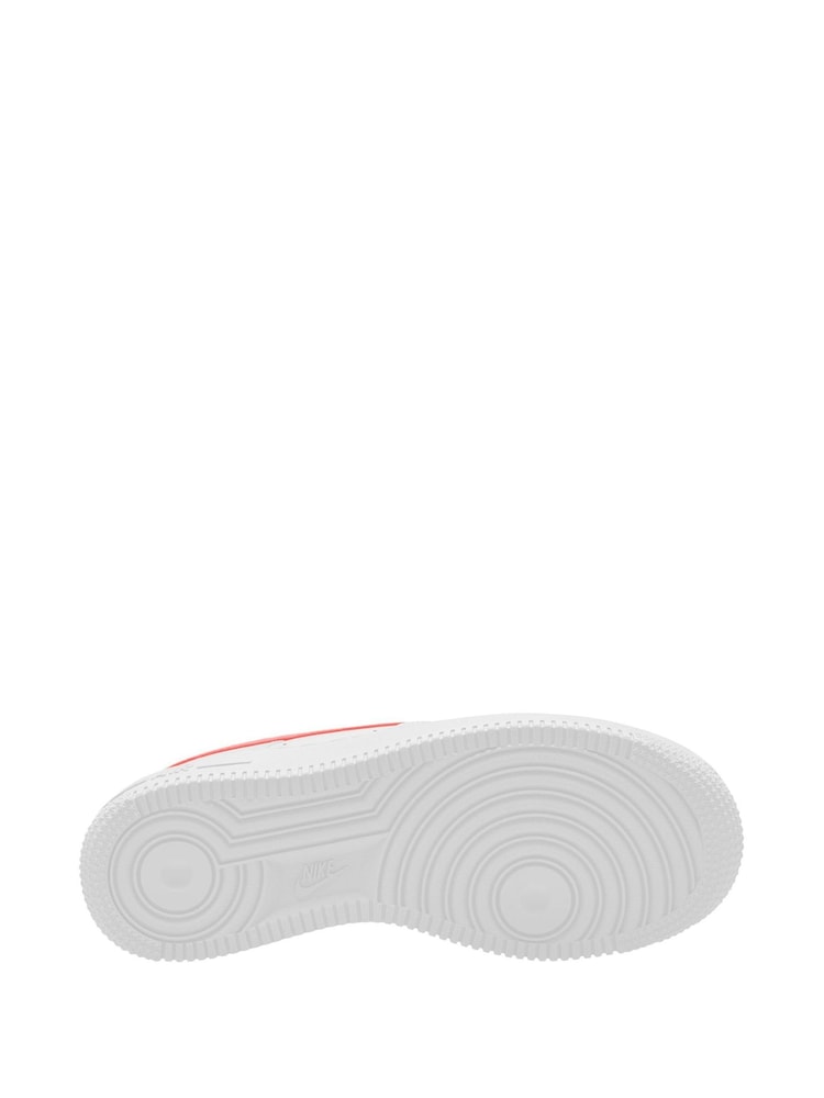 Nike White/Coral Air Force 1 Youth Trainers - Image 4 of 4