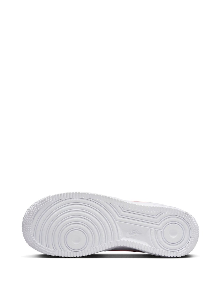 Nike White/Coral Air Force 1 Youth Trainers - Image 4 of 4 Nike White/Coral Air Force 1 Youth Trainers - Image 4 of 4