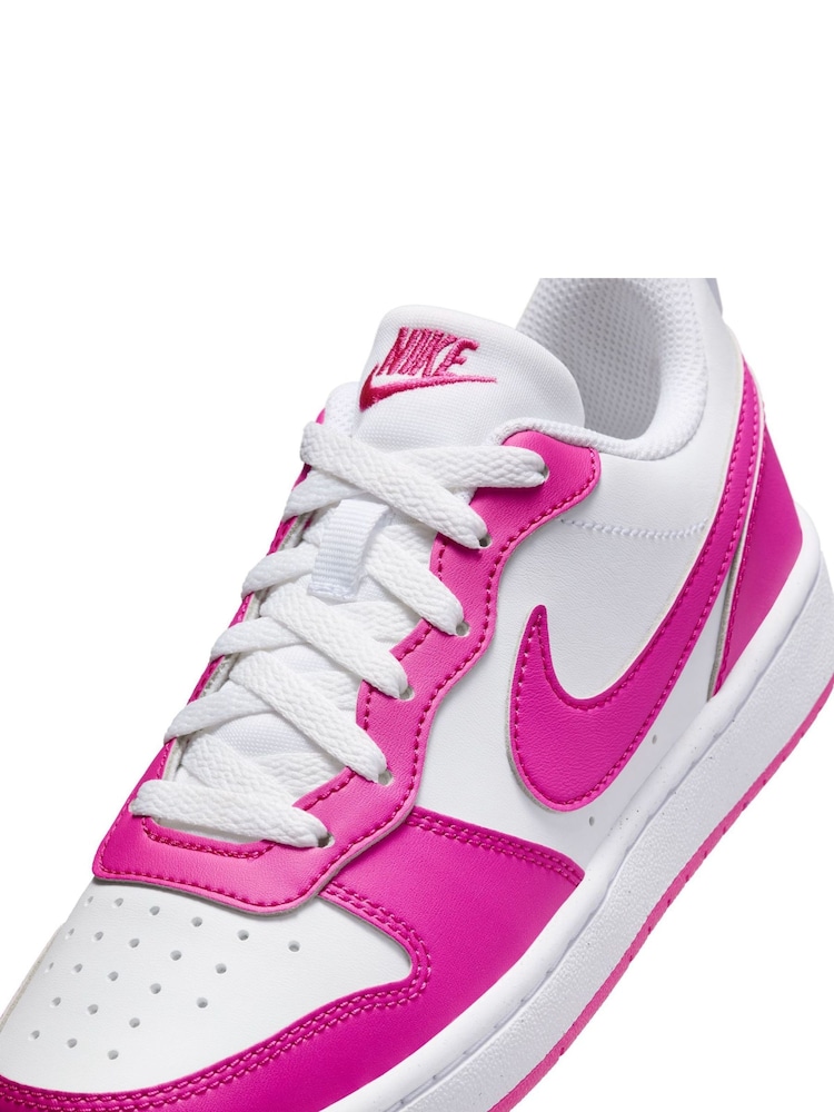 White/Fuschia Pink - Nike Youth Court Borough Low Recraft sneakers - Image 10 of 11