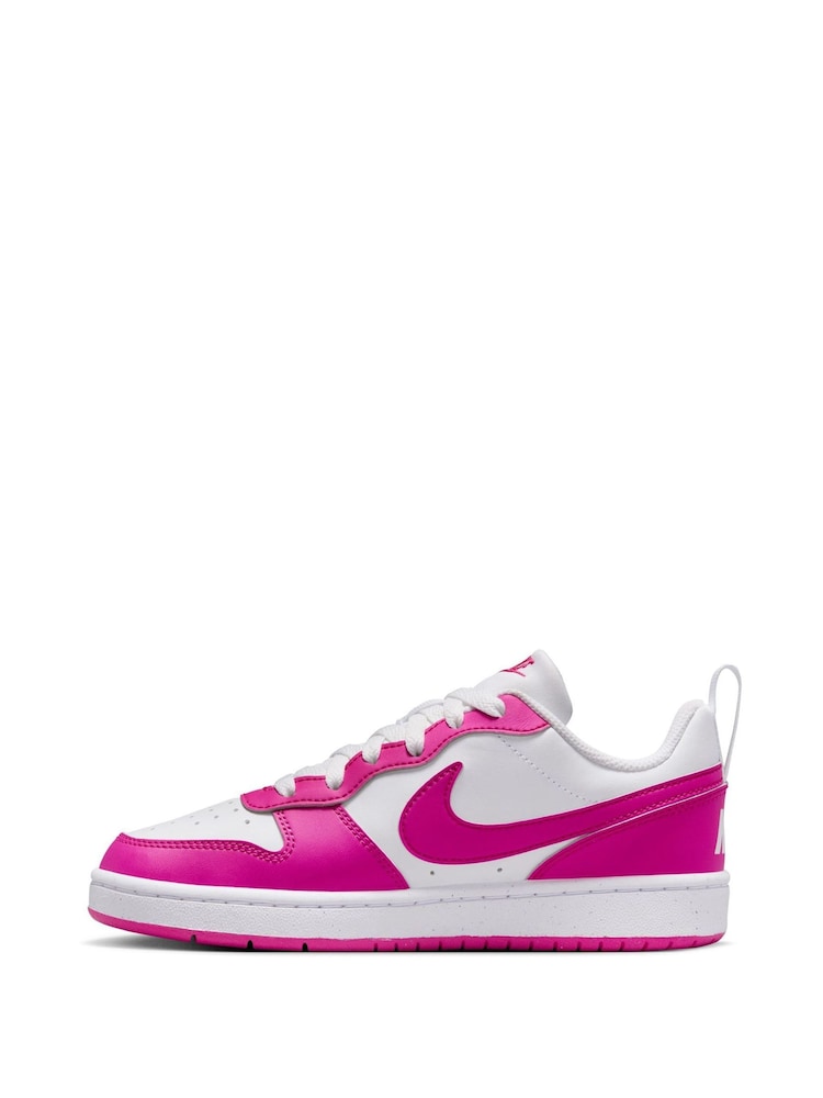White/Fuschia Pink - Nike Youth Court Borough Low Recraft sneakers - Image 4 of 11