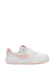 Nike White/Echo Pink Youth Full Force Low-Top Trainers - Image 1 of 4