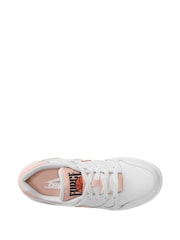 Nike White/Echo Pink Youth Full Force Low-Top Trainers - Image 3 of 4