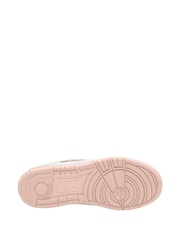 Nike White/Echo Pink Youth Full Force Low-Top Trainers - Image 4 of 4