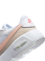 Nike White/Echo Pink Youth Air Max SC Trainers - Image 10 of 11
