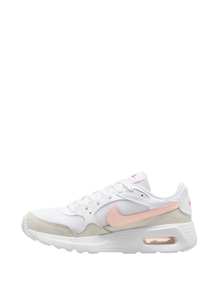Nike White/Echo Pink Youth Air Max SC Trainers - Image 2 of 4