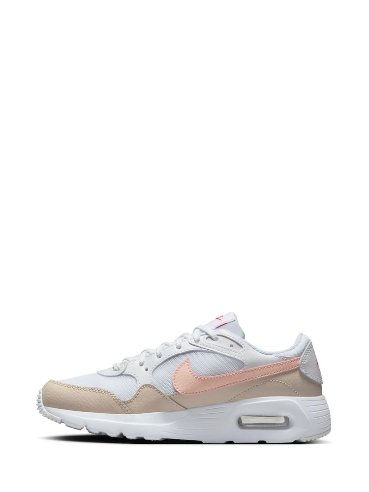 Nike White/Echo Pink Youth Air Max SC Trainers - Image 2 of 11 Nike White/Echo Pink Youth Air Max SC Trainers - Image 2 of 11