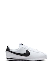 Nike White/Black Youth Cortez Trainers - Image 1 of 11