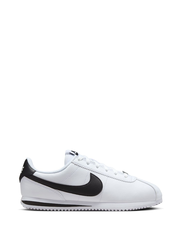 Nike White/Black Youth Cortez Trainers - Image 1 of 11