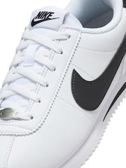Nike White/Black Youth Cortez Trainers - Image 10 of 11