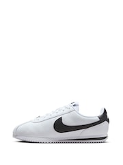 Nike White/Black Youth Cortez Trainers - Image 2 of 11