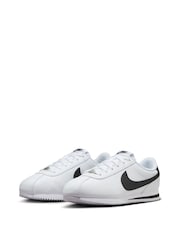 Nike White/Black Youth Cortez Trainers - Image 5 of 11