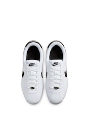 Nike White/Black Youth Cortez Trainers - Image 7 of 11