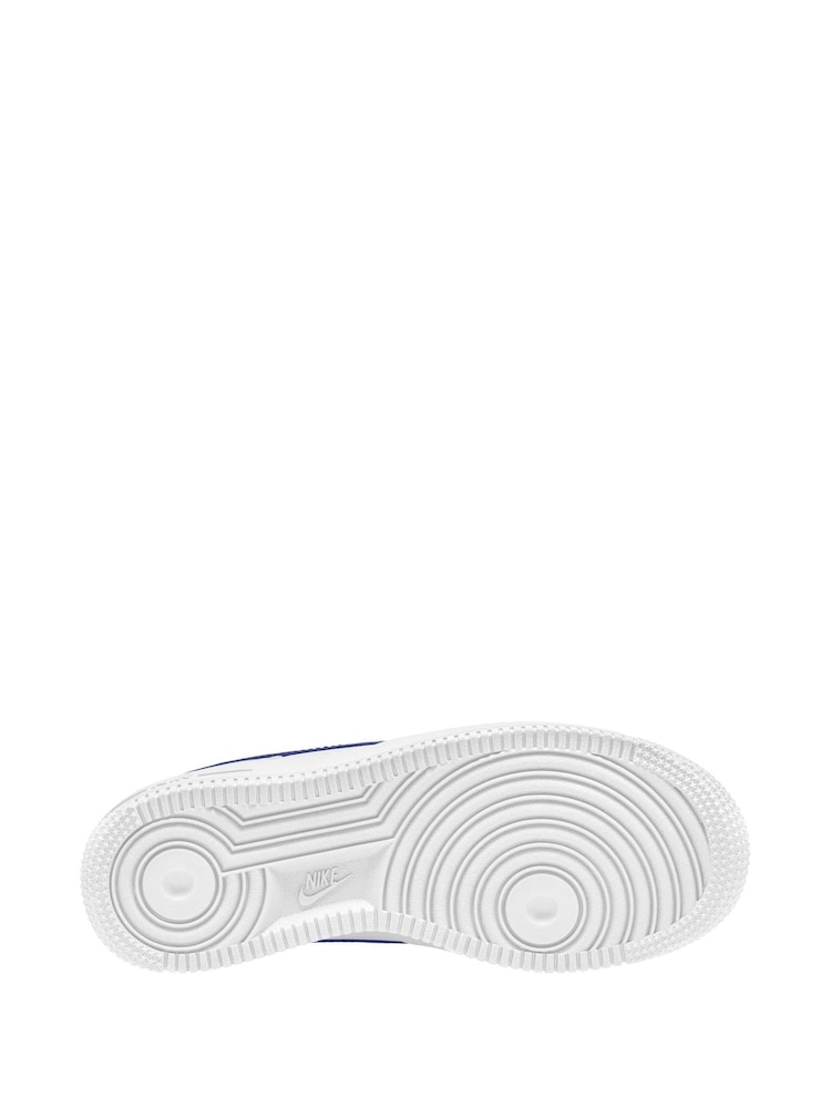 Nike White/Royal Blue Air Force 1 Youth Trainers - Image 4 of 4
