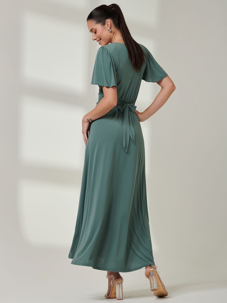 Grün - Jolie Moi – Maxikleid aus superweichem Jersey mit Engelsärmeln - Bild 2 von 6 Grün - Jolie Moi – Maxikleid aus superweichem Jersey mit Engelsärmeln - Bild 2 von 6