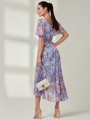 Jolie Moi Plissiertes Maxikleid aus Chiffon mit Stufensaum - Bild 2 von 6