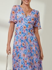 Jolie Moi Plissiertes Maxikleid aus Chiffon mit Stufensaum - Bild 3 von 6