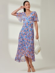 Jolie Moi Plissiertes Maxikleid aus Chiffon mit Stufensaum - Bild 5 von 6