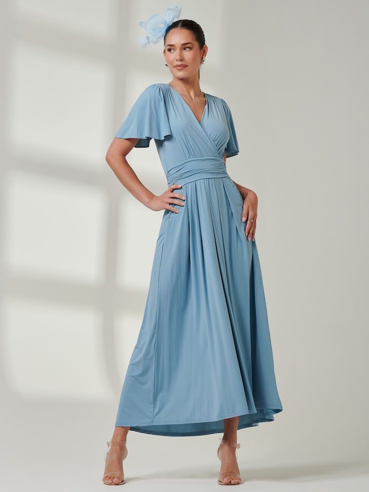 Hellblau - Jolie Moi – Maxikleid aus superweichem Jersey mit Engelsärmeln - Bild 1 von 6 Hellblau - Jolie Moi – Maxikleid aus superweichem Jersey mit Engelsärmeln - Bild 1 von 6