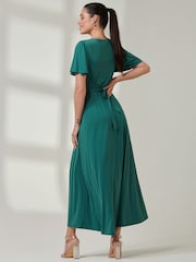 Jolie Moi Mid Blue Angel Sleeve Super Smooth Jersey Maxi Dress - Image 2 of 6