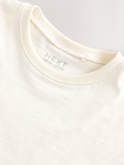 White 100% Cotton Short Sleeve Peplum T-Shirt (3mths-7yrs) - Image 7 of 8