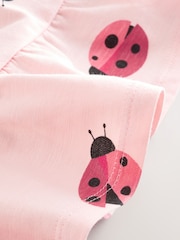 Pink Ladybird 100% Cotton Short Sleeve Peplum T-Shirt (3mths-7yrs) - Image 8 of 8