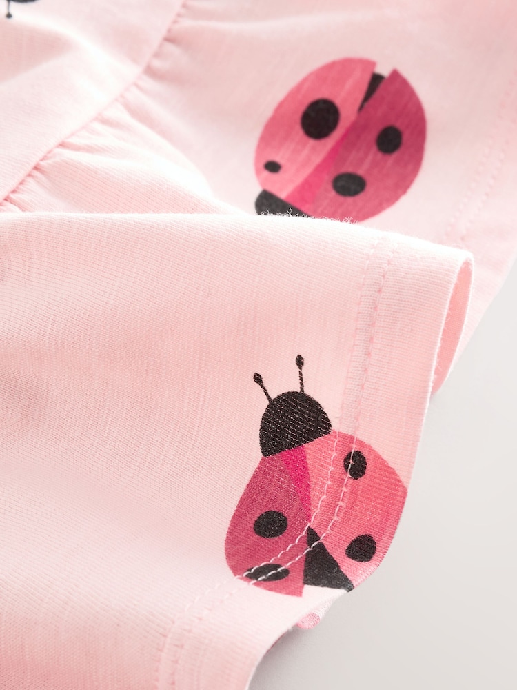 Pink Ladybird 100% Cotton Short Sleeve Peplum T-Shirt (3mths-7yrs) - Image 8 of 8