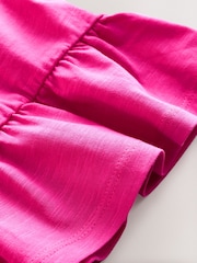 Pink 100% Cotton Short Sleeve Peplum T-Shirt (3mths-7yrs) - Image 7 of 7