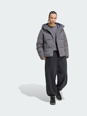 adidas Grey Helionic Down Puffer Hooded Jacket - Image 1 of 5