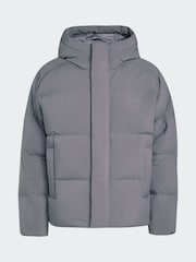 adidas Grey Helionic Down Puffer Hooded Jacket - Image 5 of 5